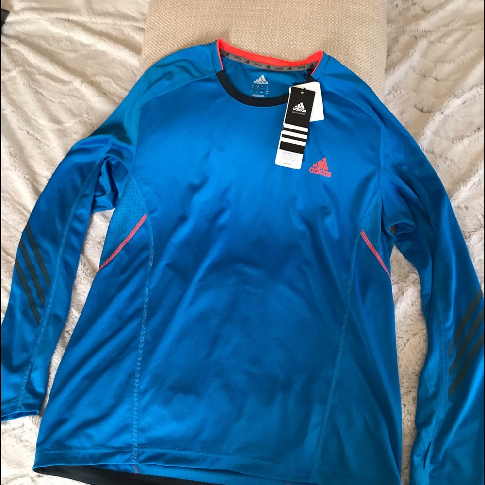 Adidas track biking workout shirt